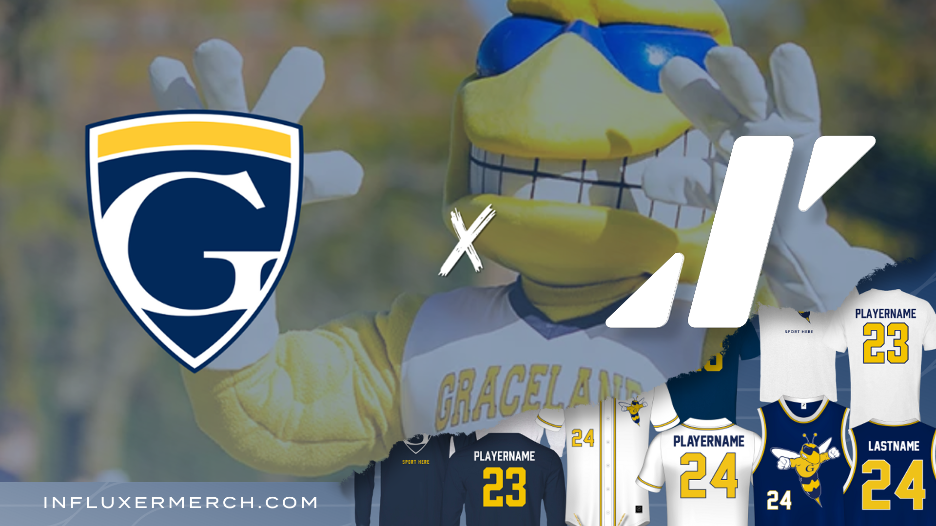 Graceland Athletics Partners with Influxer for Student-Athlete NIL Merchandise Opportunities