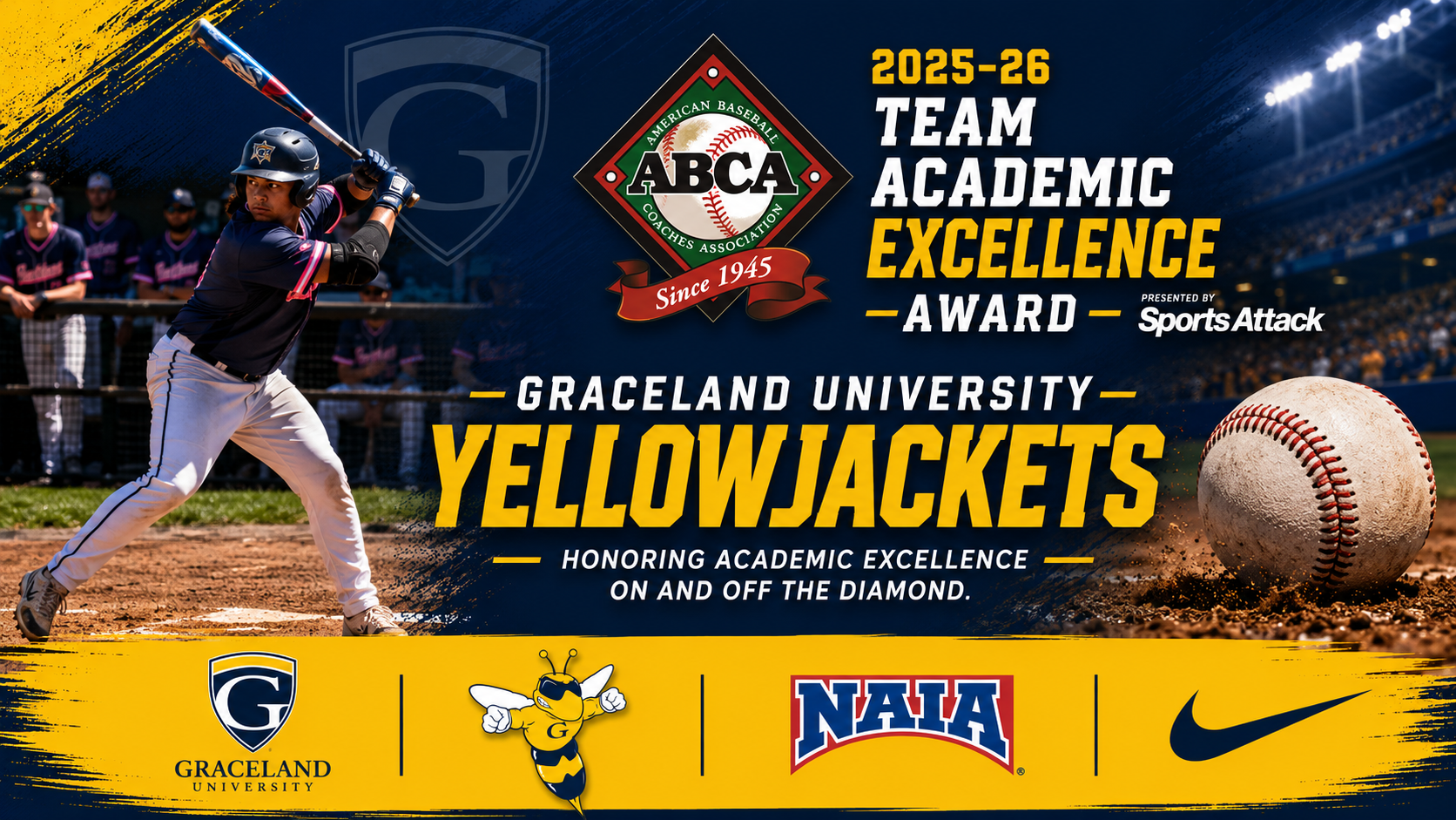Graceland Baseball Earns ABCA Team Academic Excellence Award