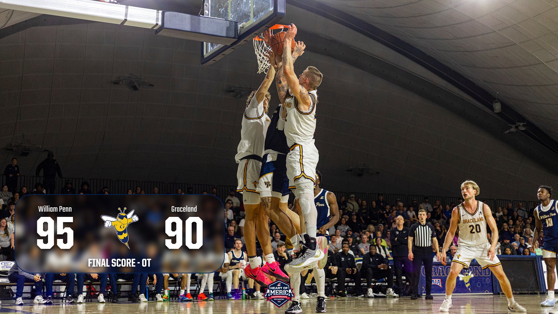 Heart Title Game Goes to Overtime as William Penn Edges Graceland 95-90