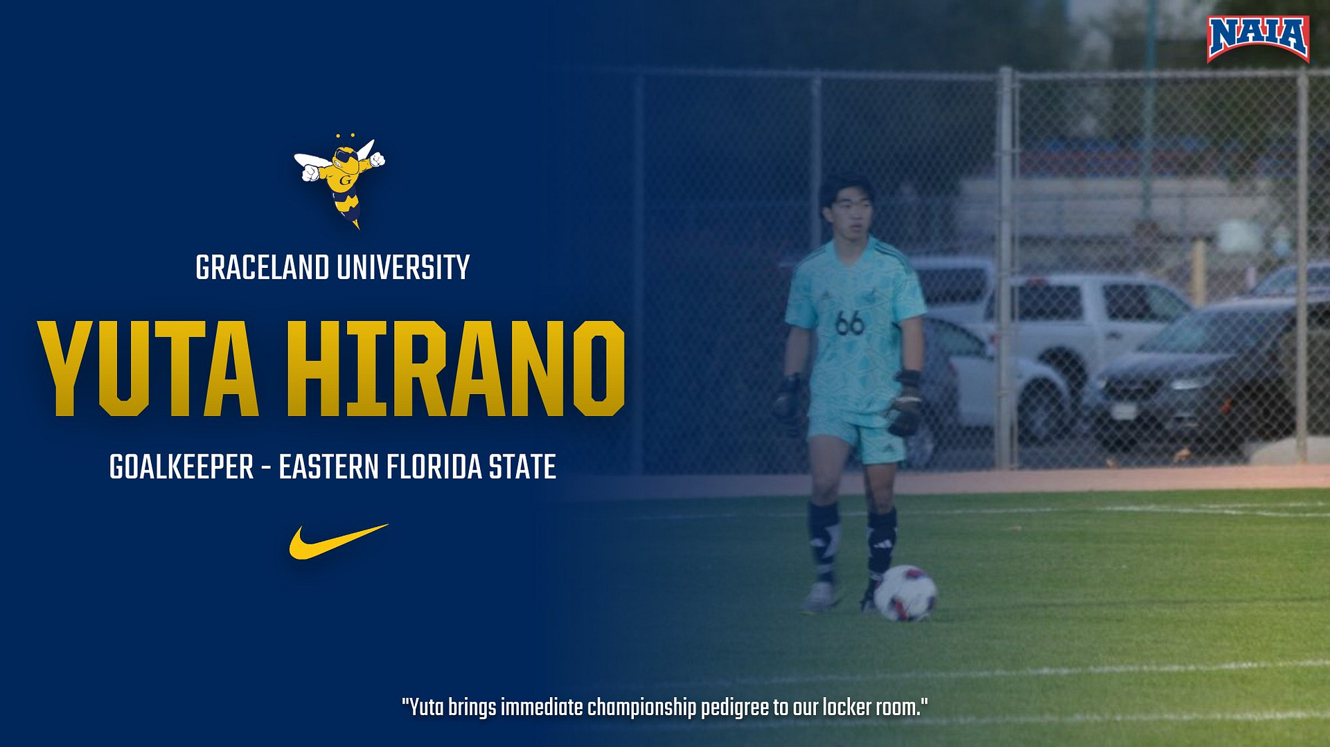 Graceland University Signs Standout Goalkeeper Yuta Hirano for Spring 2025 Season