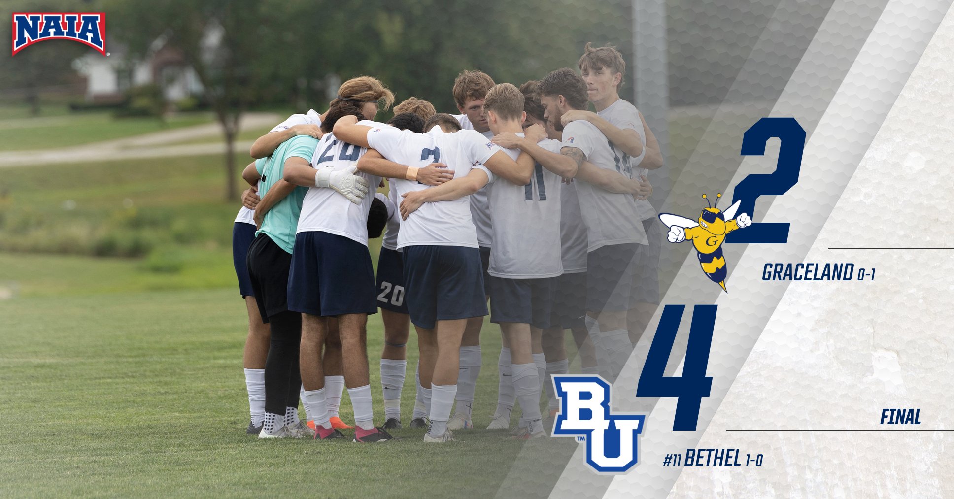 Graceland Men&rsquo;s Soccer Shows Second-Half Fight in 4-2 Loss at No. 11 Bethel