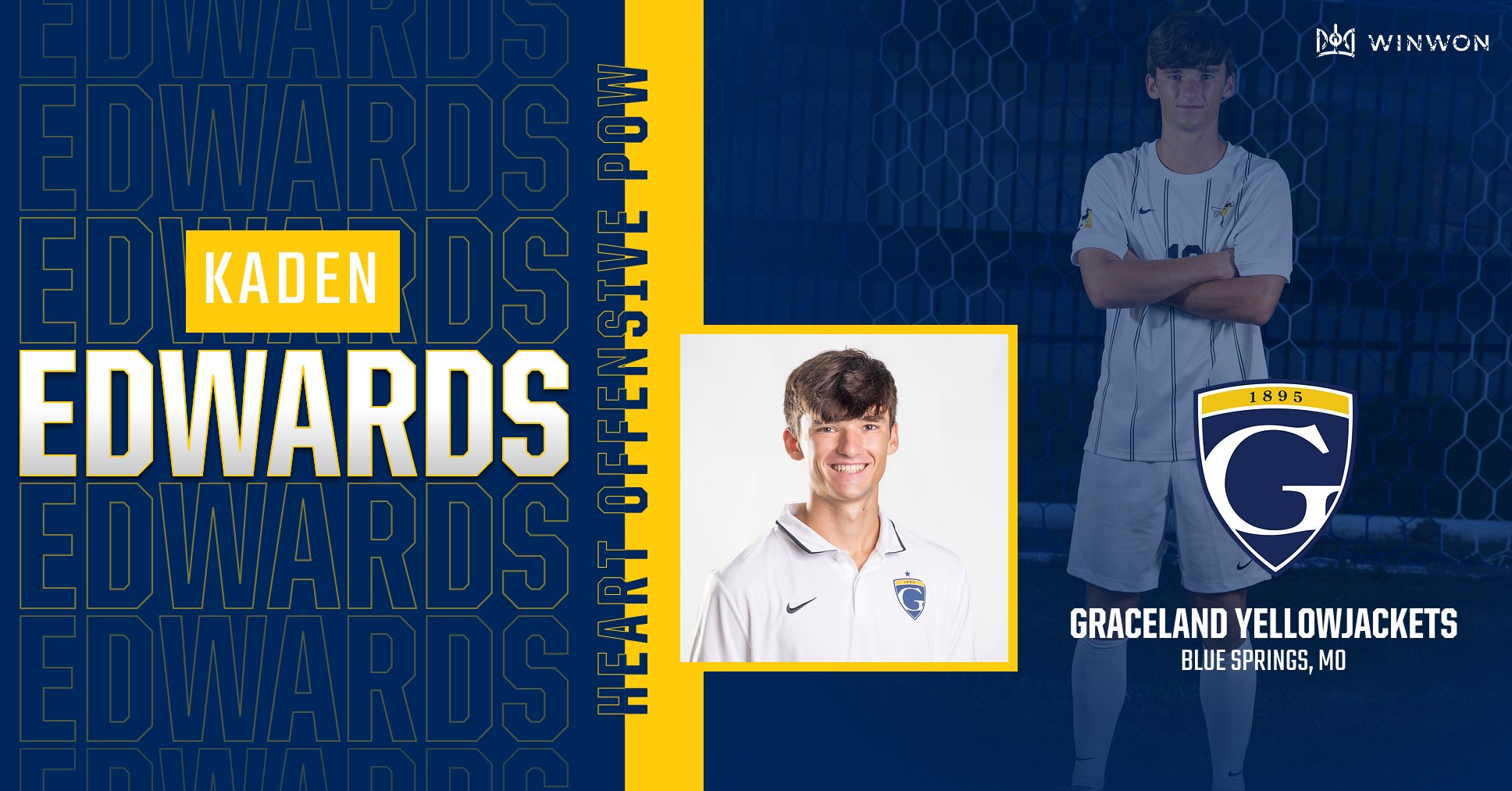 Graceland&rsquo;s Kaden Edwards Named Heart Offensive Player of the Week