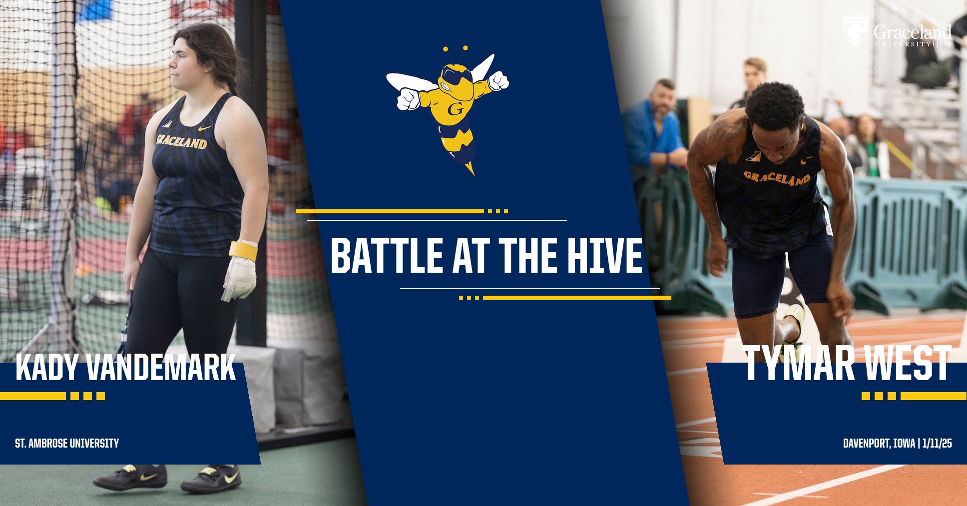 Graceland University Indoor Track Teams Deliver Standout Performances at Battle in the Hive Invitational