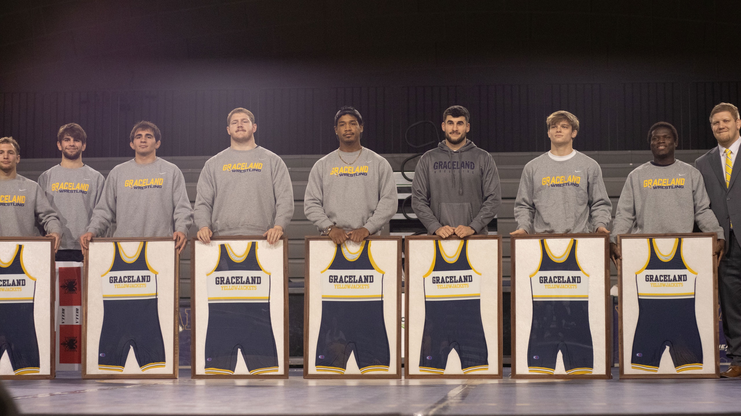 Graceland Wrestling Dominates Benedictine on Senior Night, 36-9