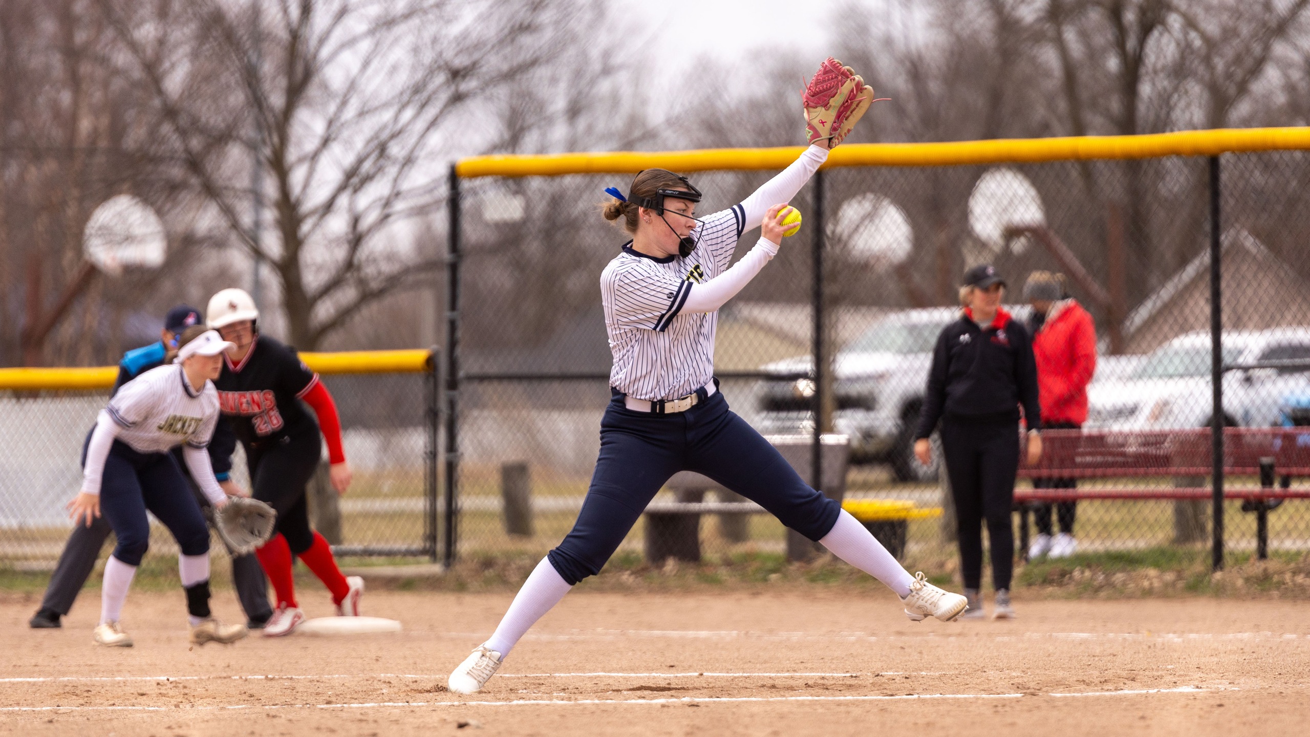 Softball Falls to Baker in Heart Doubleheader